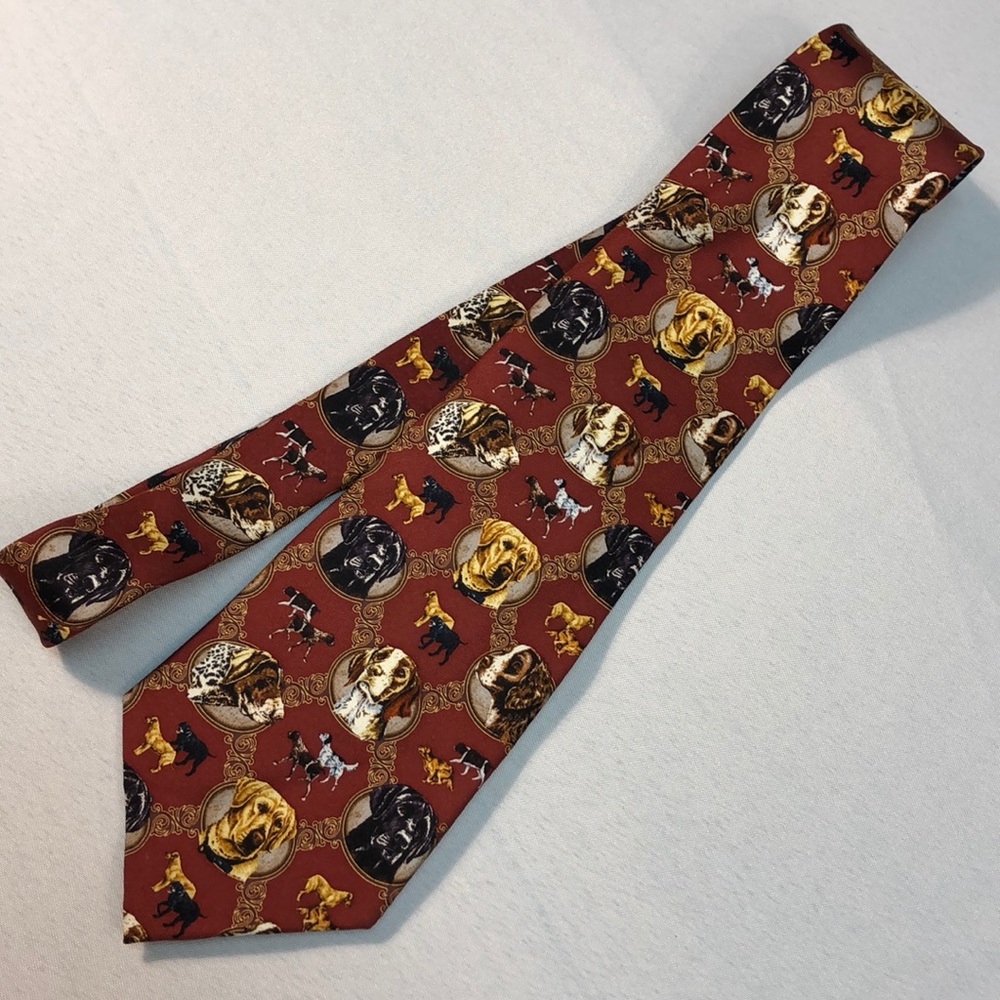 NWT Eagle Neckwear Hunt Dog Silk Tie Jon Q Wright